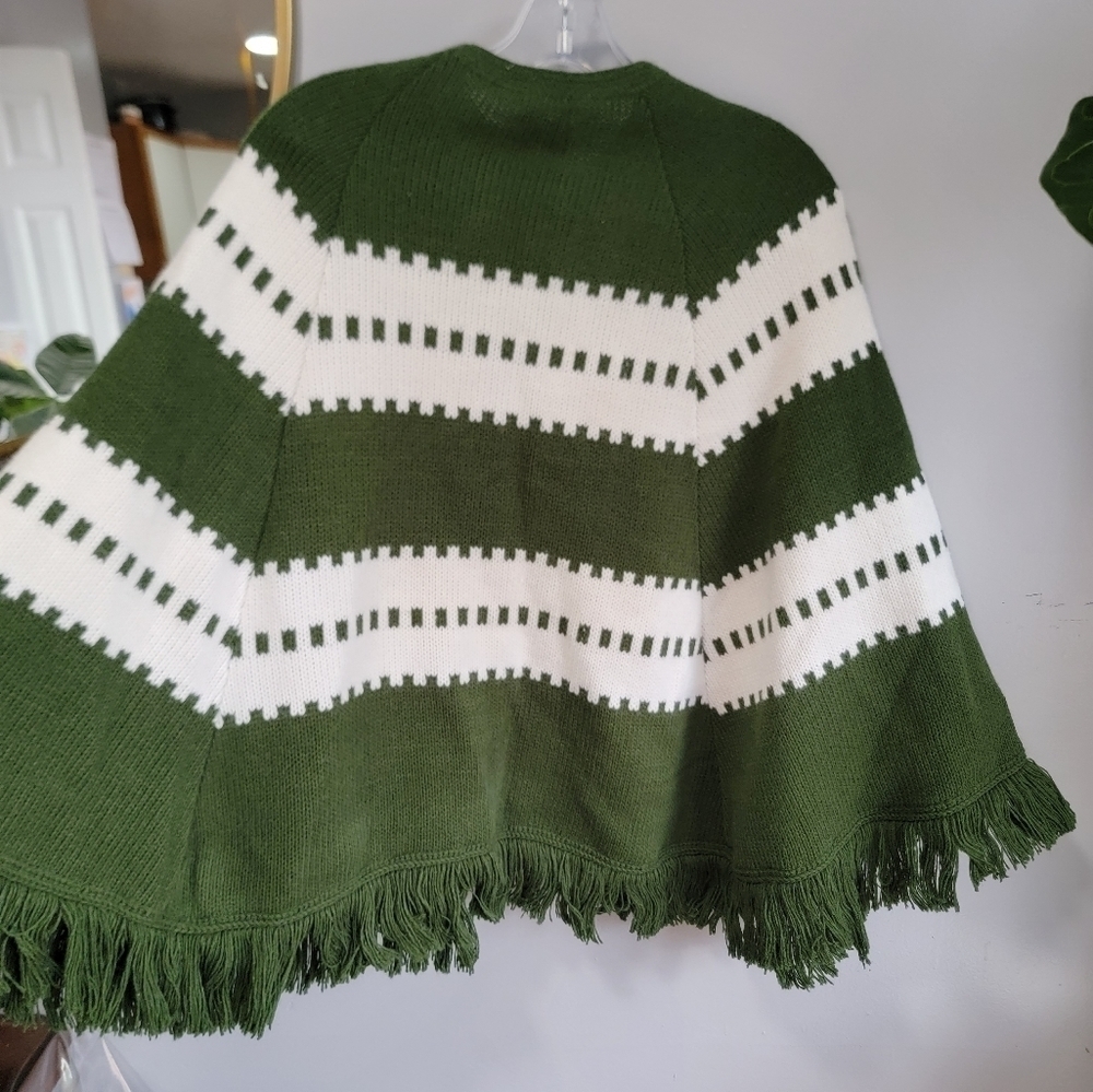 Vintage Carol Brent poncho cape knitted stripped women Small - Picture 2 of 7
